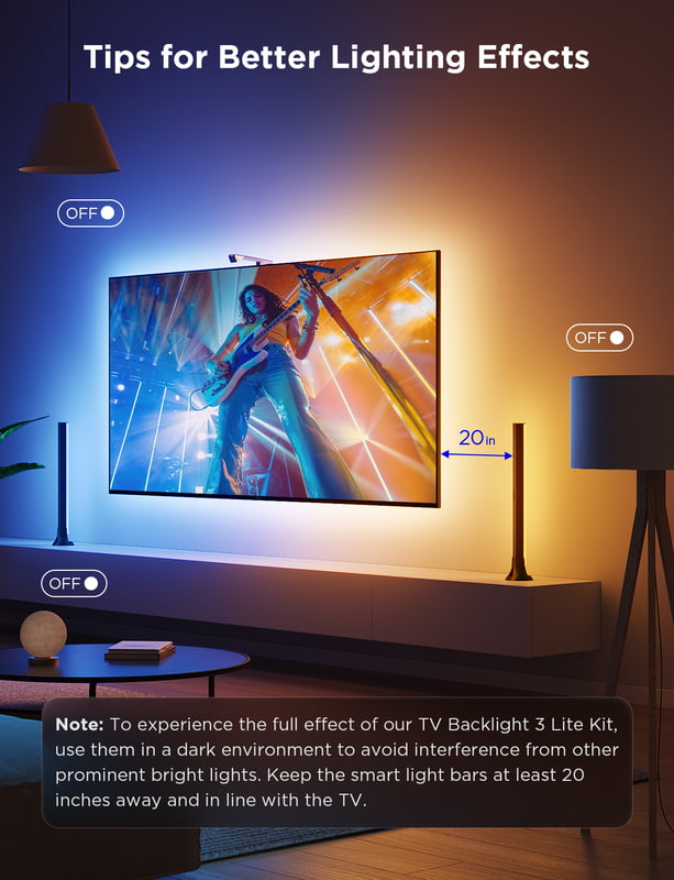 Govee TV Backlight 3 Lite Kit  With Strip Light and Light Bar
