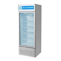 Blue Star Visi Cooler VC325D, front view with glass door.