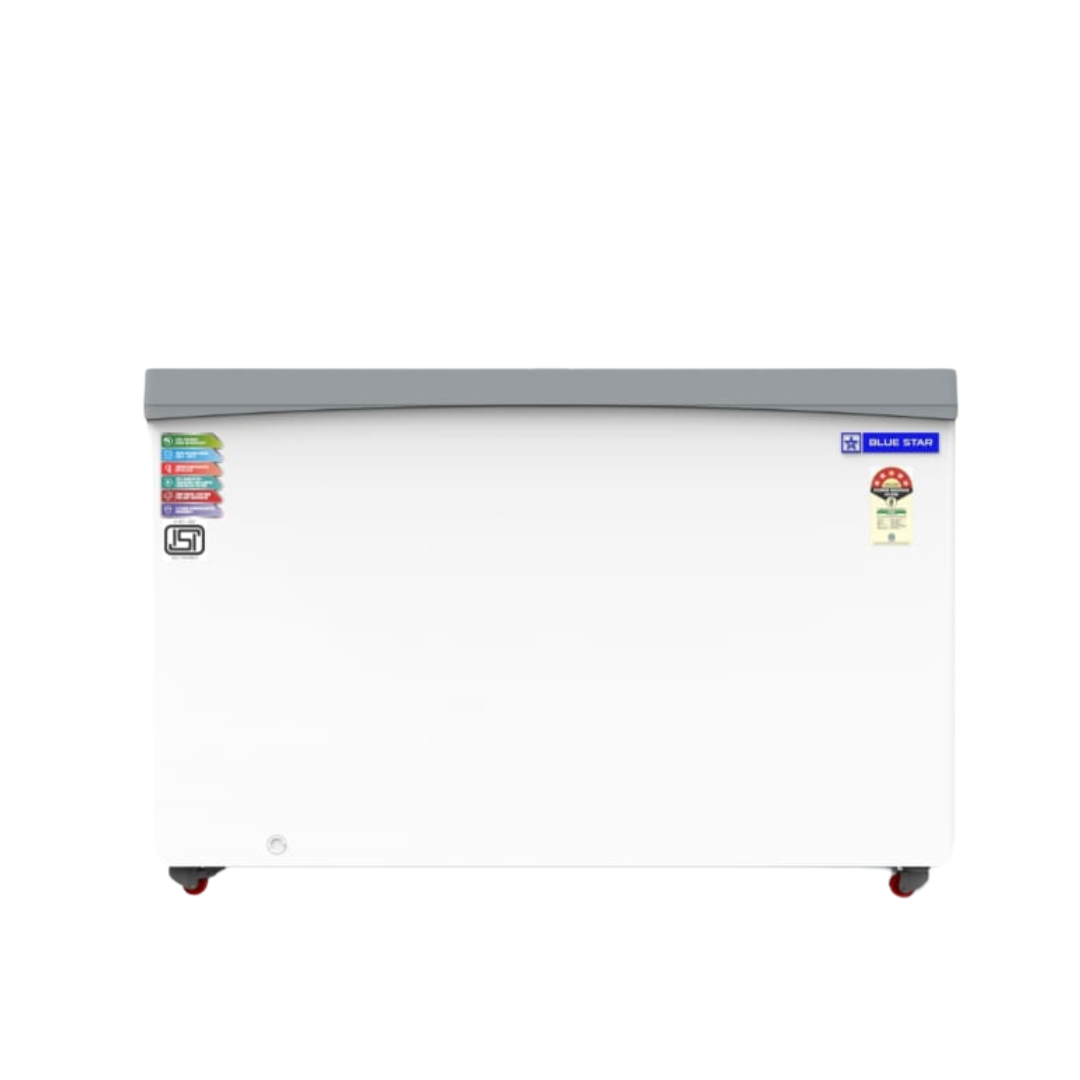 Front look of Blue Star Flat glass top Deep Freezer-GT5-410N