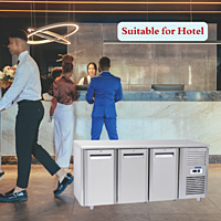 Durable stainless steel construction of a Blue Star GP Series Under Counter Freezer. Durable stainless steel construction of a Blue Star GP Series Under Counter Freezer.