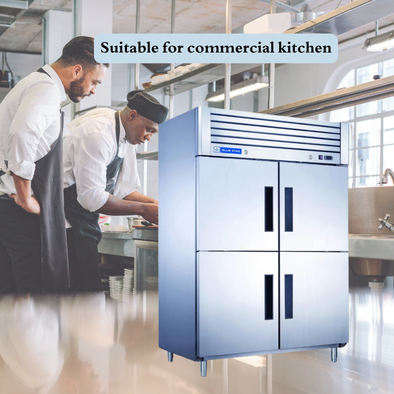 High-capacity Blue Star GC Series Reach-In Freezer ideal for commercial kitchens.
