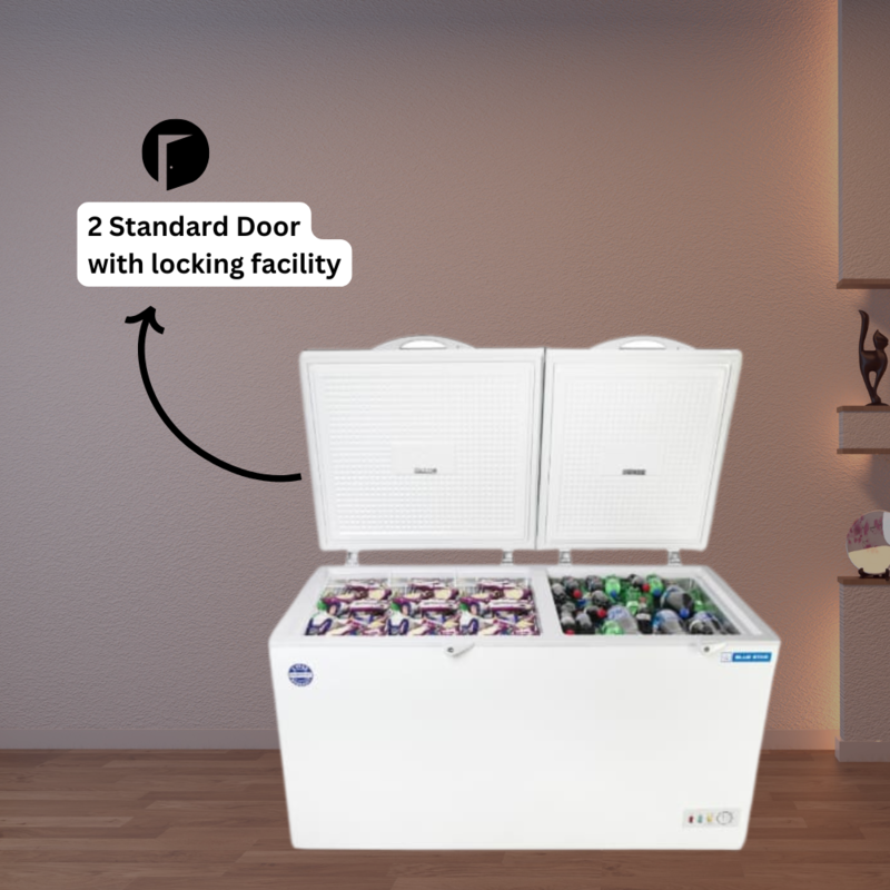 Blue star Cooler and Deep Freezer 350 liter-CHFK350DGS with 2 standard door