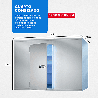 SUMINISTRO E INSTALACIÓN DE CUARTO CONGELADO 3.5m x 3m x 2.5m SUMINISTRO E INSTALACIÓN DE CUARTO CONGELADO 3.5m x 3m x 2.5m