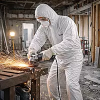 White Microporous Coveralls β ABC Construction Services