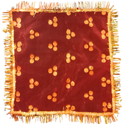 Red Colour Classic dotted Sqaure Type Designer Chunri