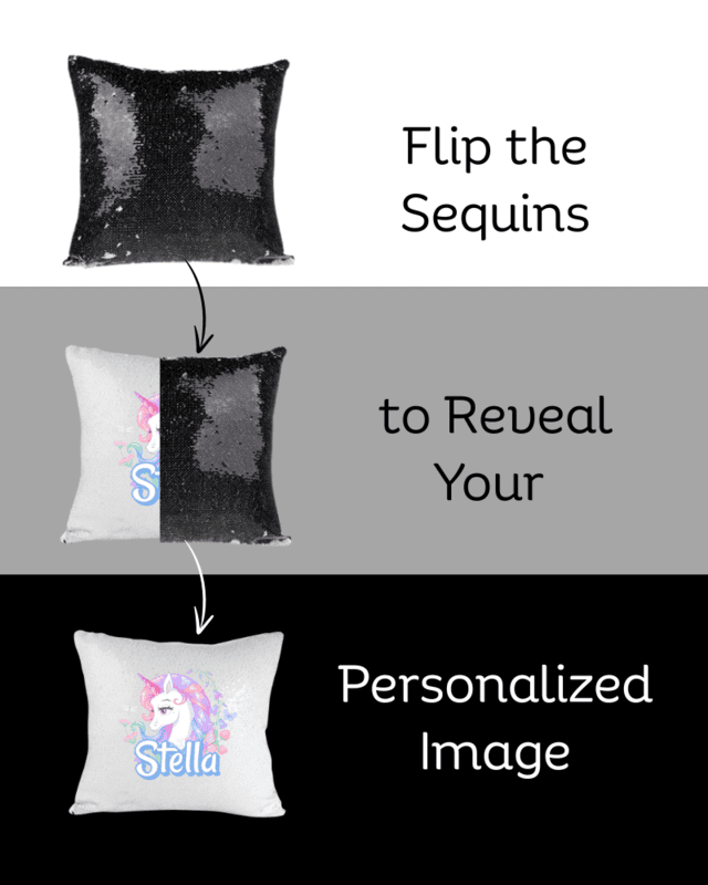 Personalized Flip Sequin Pillow Cover