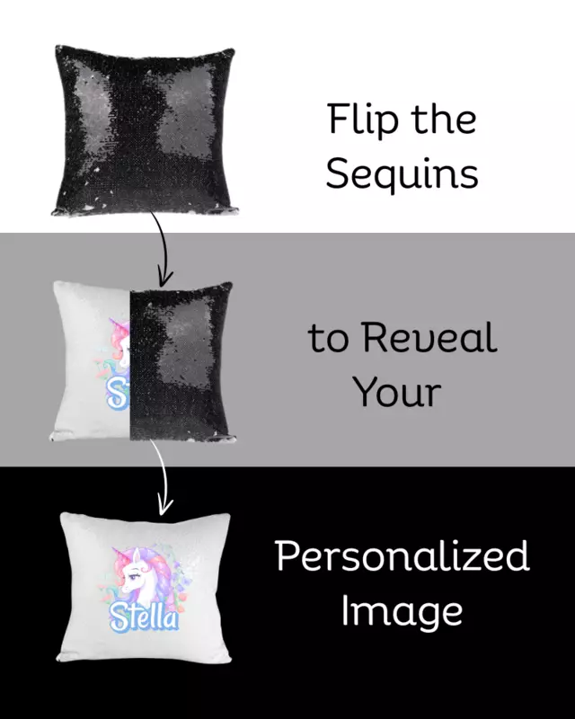 Personalized Flip Sequin Pillow Cover