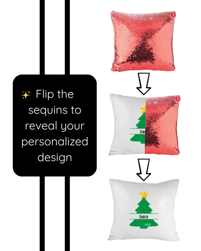Christmas Personalized Flip Sequins Pillow