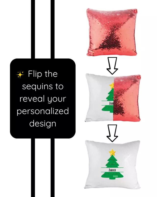 Christmas Personalized Flip Sequins Pillow