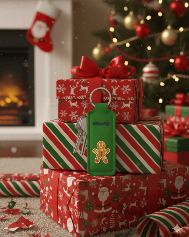 Christmas Lip Balm Keychains