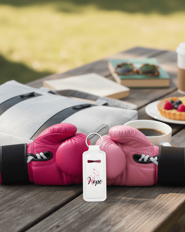 Breast Cancer Awareness Lip Balm Keychains