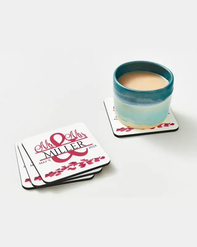 Personalized Monogram Coaster, Set of 4