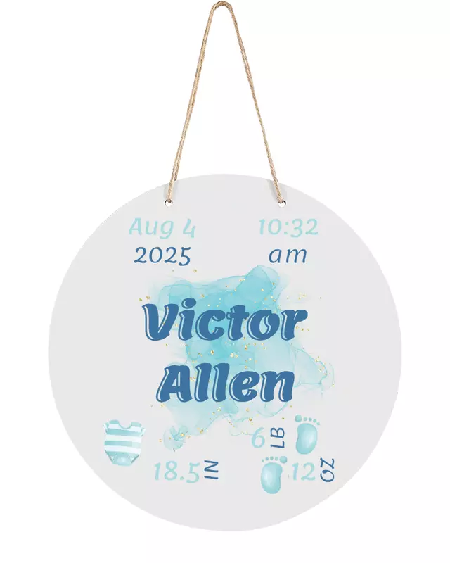 Personalized Baby Announcement Sign
