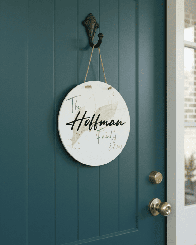 Personalized Family Established Door Sign