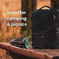 Portable Bluetooth Speaker - Camouflage Design with LED Lights, Deep Bass & Waterproof