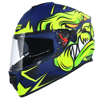 STUDDS DRIFTER D1 MATT BLUE N5 YELLOW D/V (XL)