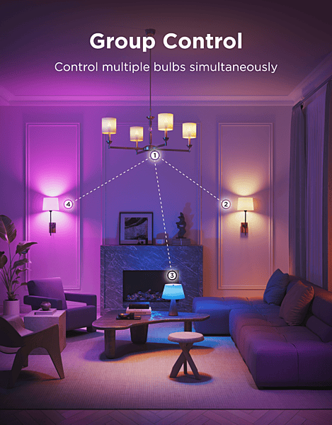 Govee RGBWW Smart LED Bulb (2 Pack) --E14