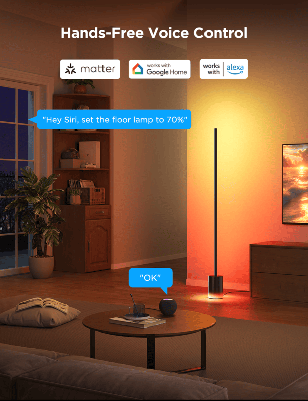 Govee RGBICWW Floor Lamp 2 - (1.5m Tall) Smart, Matter Compatible
