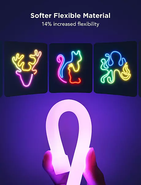Govee 3M Neon Preinstalled Strip Light White support Matter