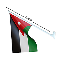 White flag pole 70cm