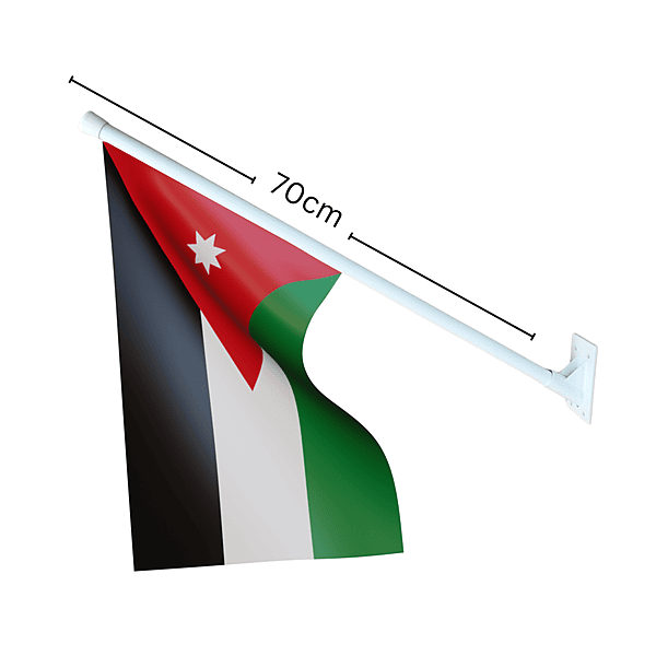 White flag pole 70cm