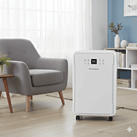 Professional grade White Westinghouse 70L moisture absorber machine for mold and mildew prevention.