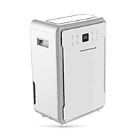 High-capacity White Westinghouse WDE702 70L industrial dehumidifier for large rooms and basements.
