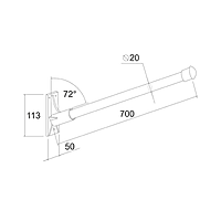 White flag pole 70cm