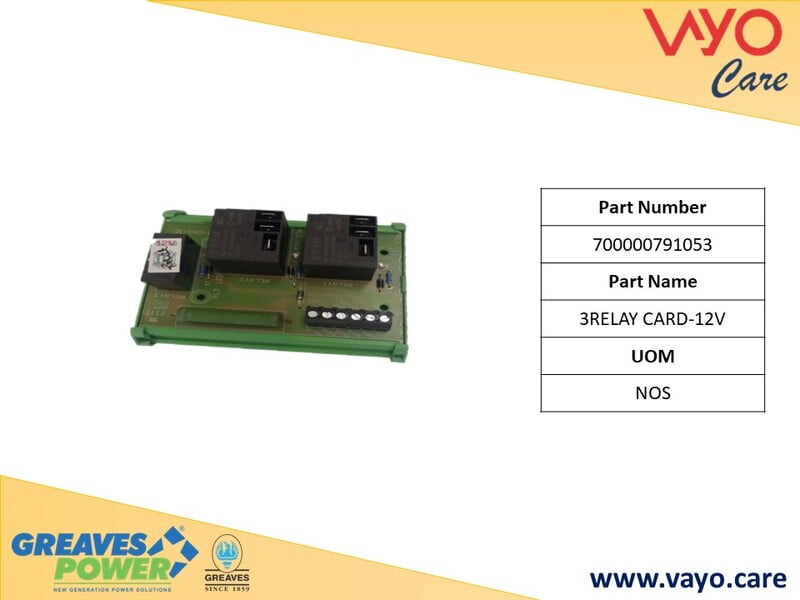 3RELAY CARD-12V - 700000791053 - GREAVES