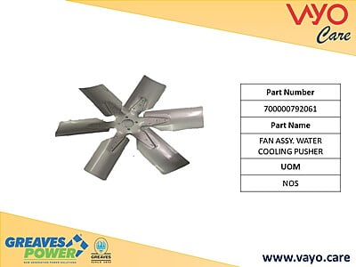 FAN ASSY. WATER COOLING PUSHER - 700000792061 - GREAVES