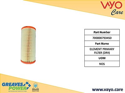 ELEMENT PRIMARY FILTER (DRY) - 700000793450 - GREAVES