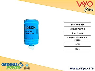 ELEMENT SINGLE FUEL FILTER - 700000793493 - GREAVES