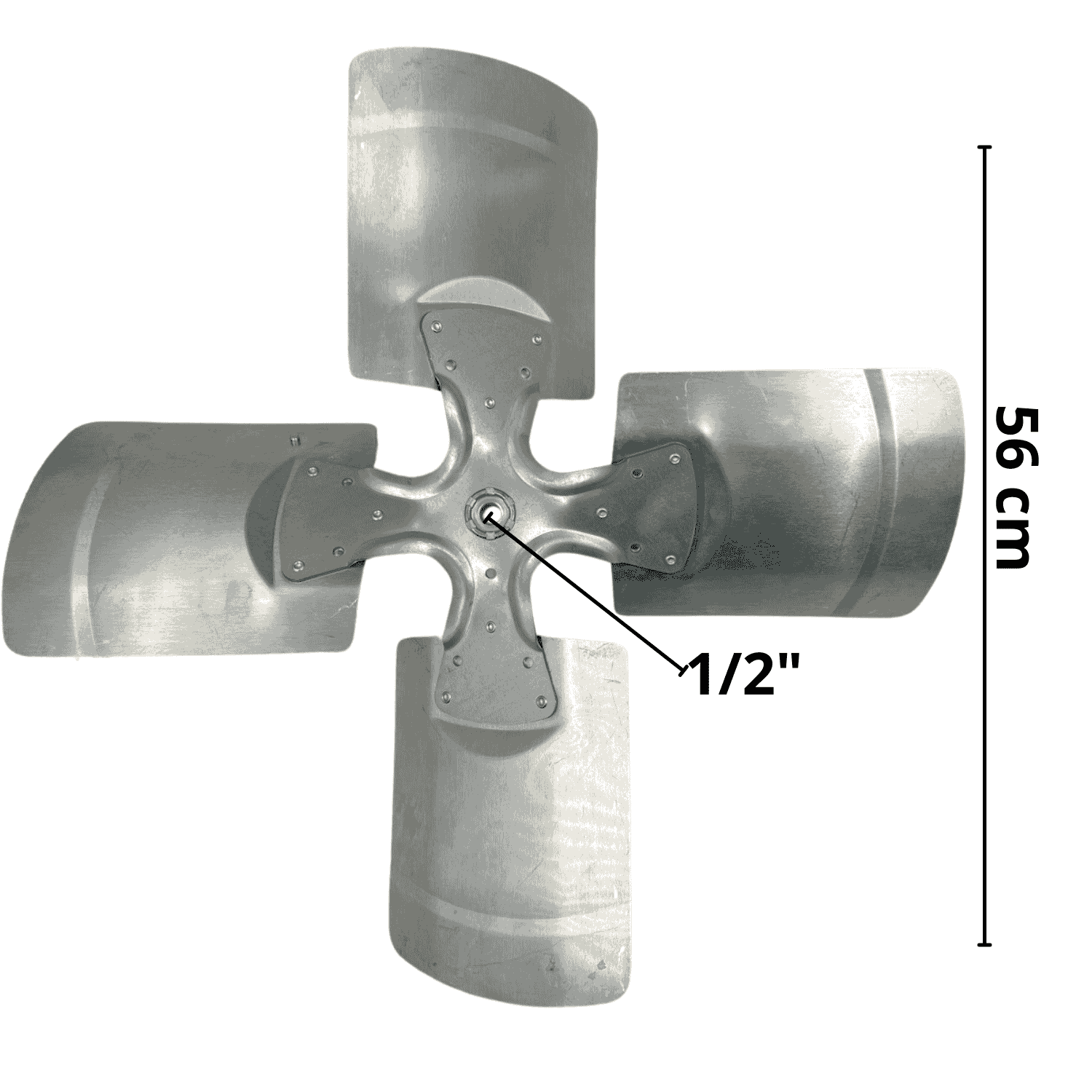 Aspa Metalica, motor DANFOSS 22, Largo 56 cm Flecha 1/2 4HOJAS - 7002002 Aspa Metalica, motor DANFOSS 22, Largo 56 cm Flecha 1/2 4HOJAS - 7002002