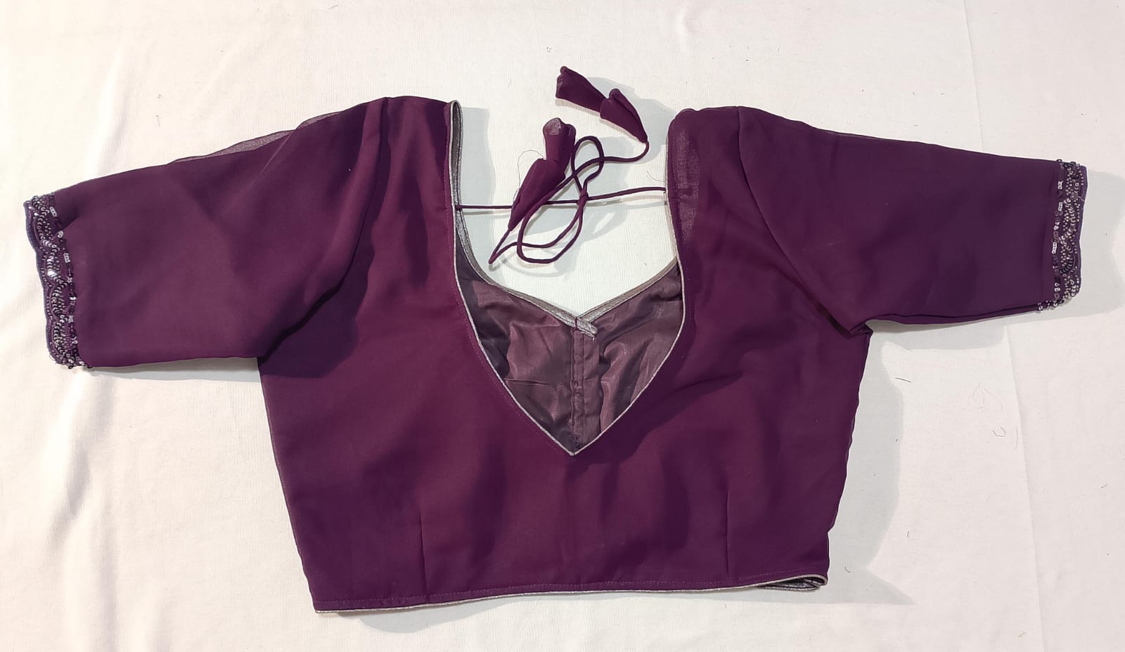 J556: Ready To Ship Beautiful Sequence Work Saree With Stitched Blouse J556: Ready To Ship Beautiful Sequence Work Saree With Stitched Blouse