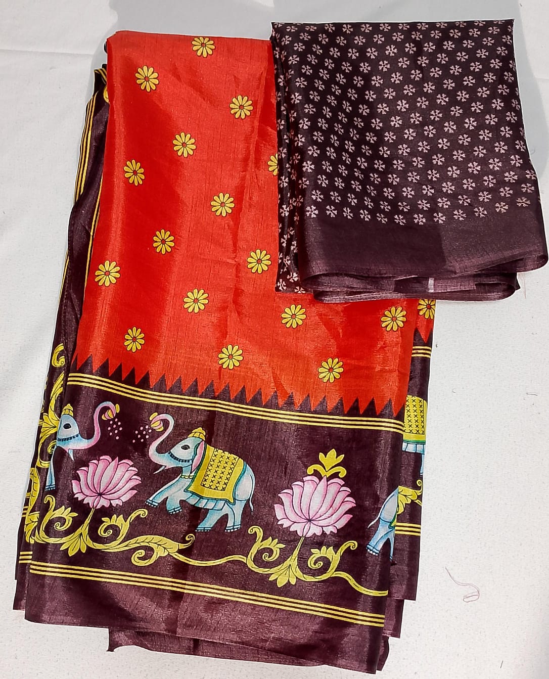 N431: Ready To Ship Beautiful Soft Silk Saree With Unstitched  Blouse