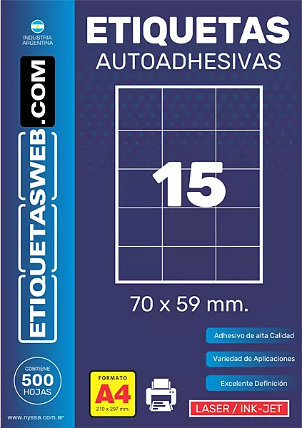 ML ETI.AUT. SIN IMP. 70x59 LASER 3B. Cx7500