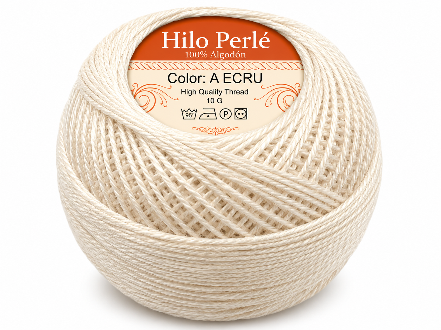Hilo perlé para bordar #8 100% algodón Color Beige - ECRU - 10 gramos por ovillo (Caja por 10 Ovillos) Hilo perlé para bordar #8 100% algodón Color Beige - ECRU - 10 gramos por ovillo (Caja por 10 Ovillos)