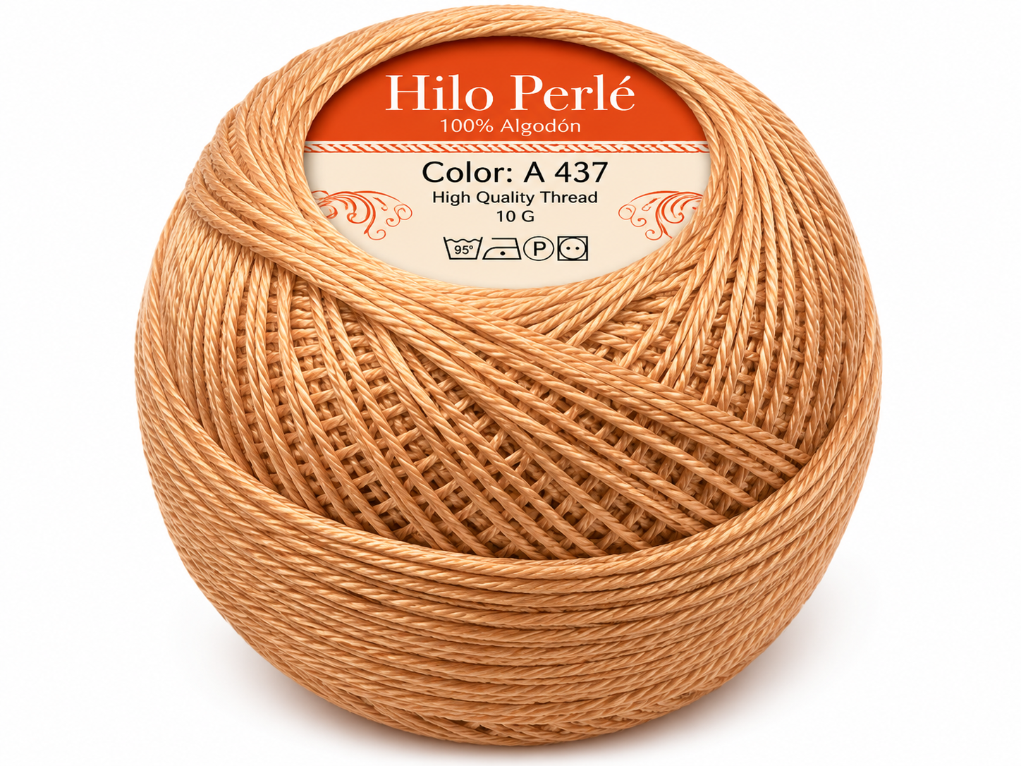 Hilo perlé para bordar #8 100% algodón Color Marrón Beige Claro - 437 - 10 gramos por ovillo (Caja por 10 Ovillos) Hilo perlé para bordar #8 100% algodón Color Marrón Beige Claro - 437 - 10 gramos por ovillo (Caja por 10 Ovillos)