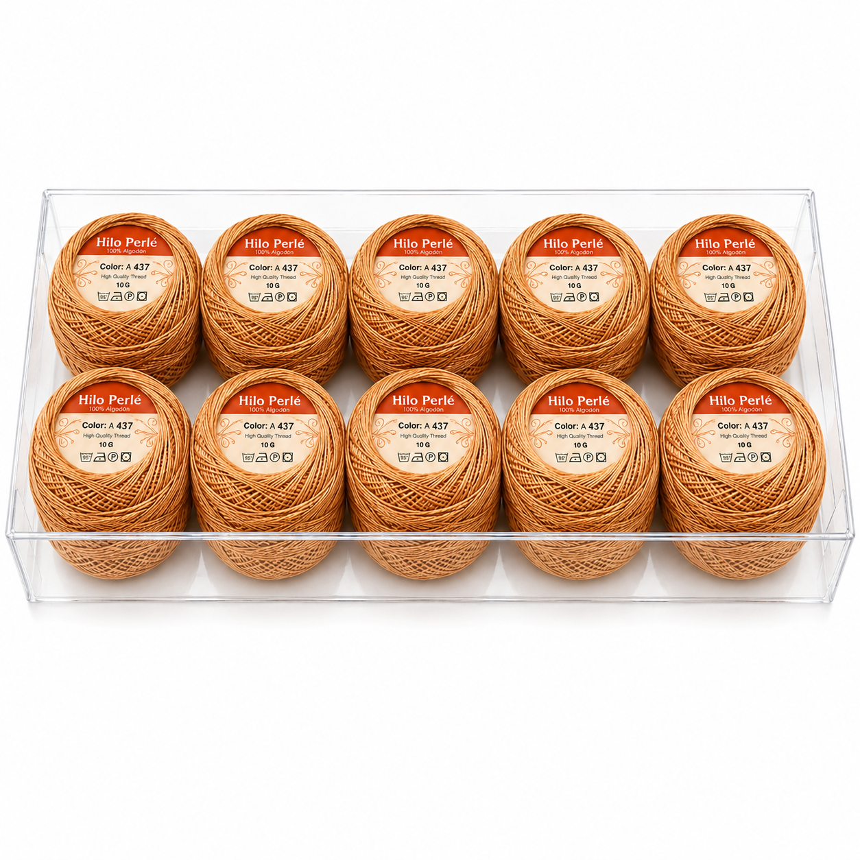 Hilo perlé para bordar #8 100% algodón Color Marrón Beige Claro - 437 - 10 gramos por ovillo (Caja por 10 Ovillos) Hilo perlé para bordar #8 100% algodón Color Marrón Beige Claro - 437 - 10 gramos por ovillo (Caja por 10 Ovillos)