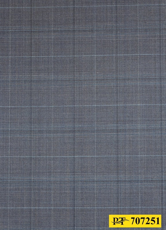 707251 STONE BLUE WITH NAVY & LIGHT BLUE CHECK