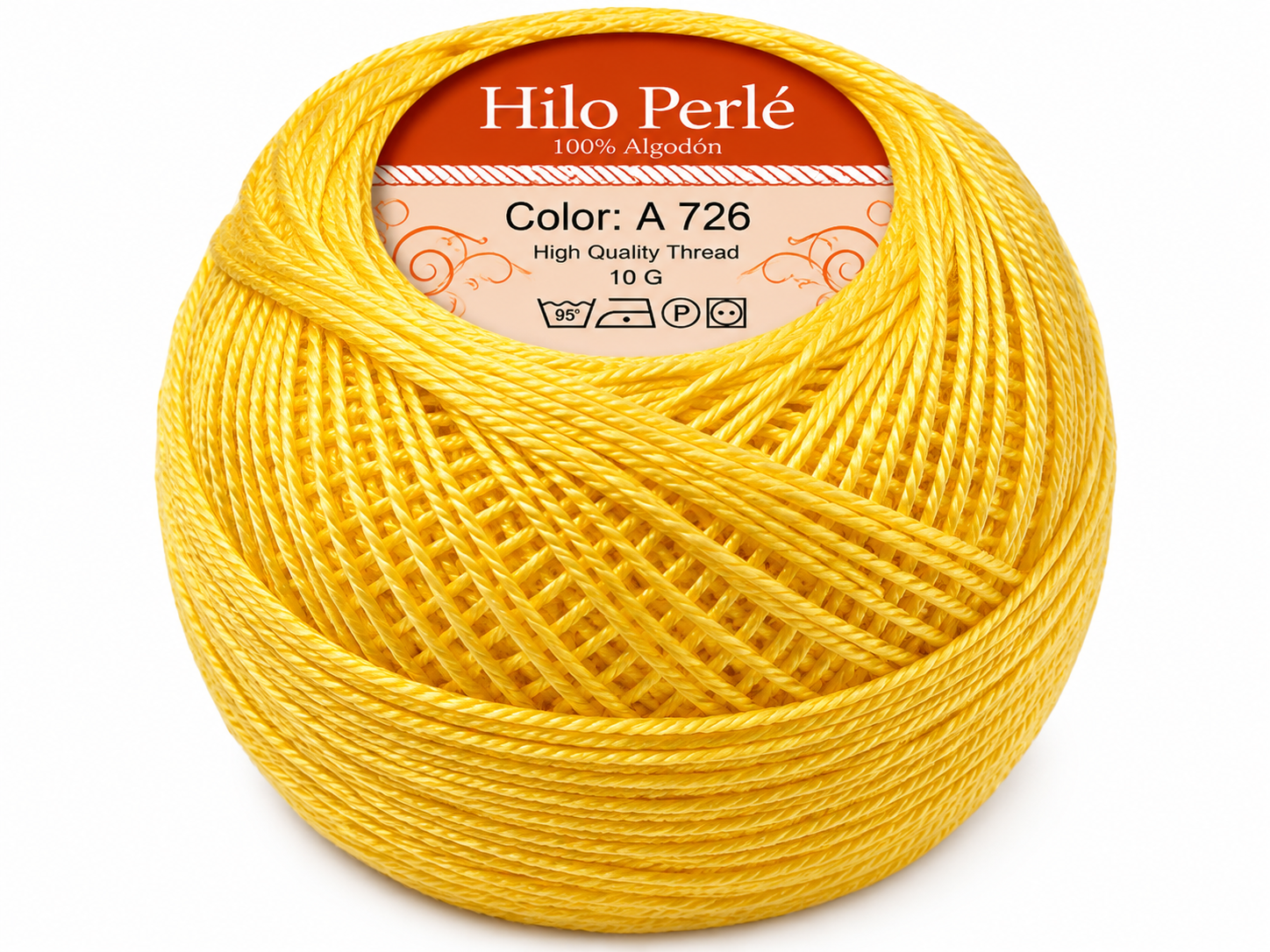 Hilo perlé para bordar #8 100% algodón Color AmarilloTopacio - 726 - 10 gramos por ovillo (Caja por 10 Ovillos) Hilo perlé para bordar #8 100% algodón Color AmarilloTopacio - 726 - 10 gramos por ovillo (Caja por 10 Ovillos)