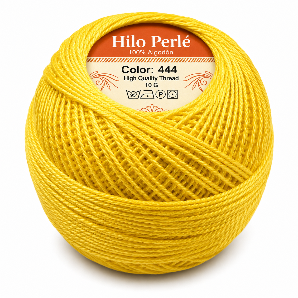 Hilo perlé para bordar #8 100% algodón Color Amarillo Intenso - 444 - 10 gramos por ovillo (Caja por 10 Ovillos) Hilo perlé para bordar #8 100% algodón Color Amarillo Intenso - 444 - 10 gramos por ovillo (Caja por 10 Ovillos)