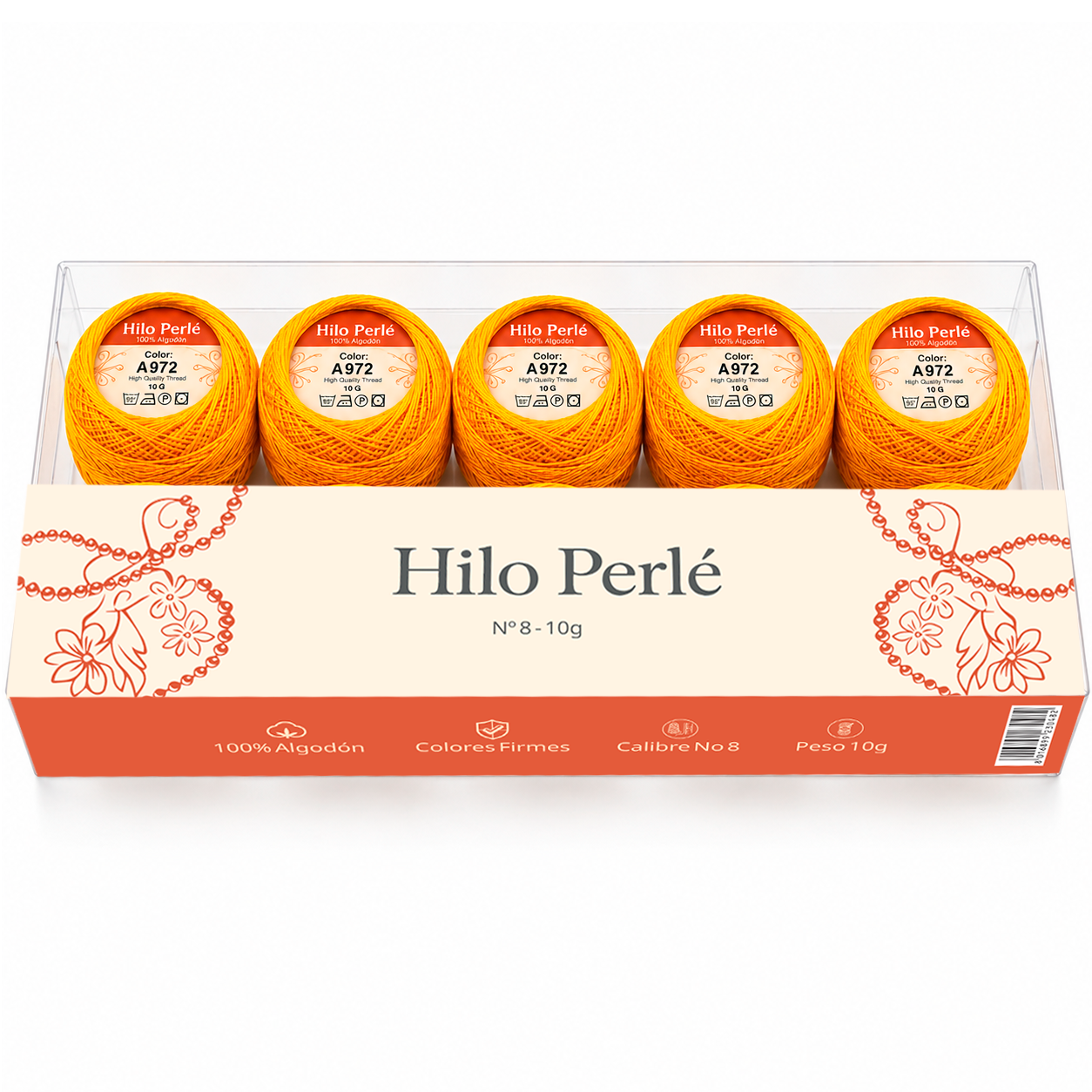 Hilo perlé para bordar #8 100% algodón Color Amarillo Canario - 972 - 10 gramos por ovillo (Caja por 10 Ovillos) Hilo perlé para bordar #8 100% algodón Color Amarillo Canario - 972 - 10 gramos por ovillo (Caja por 10 Ovillos)
