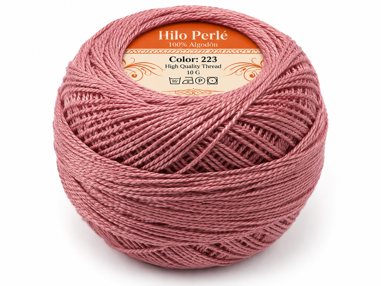 Hilo perlé para bordar #8 100% algodón Color Rosa Medio - 223 - 10 gramos por ovillo (Caja por 10 Ovillos) Hilo perlé para bordar #8 100% algodón Color Rosa Medio - 223 - 10 gramos por ovillo (Caja por 10 Ovillos)