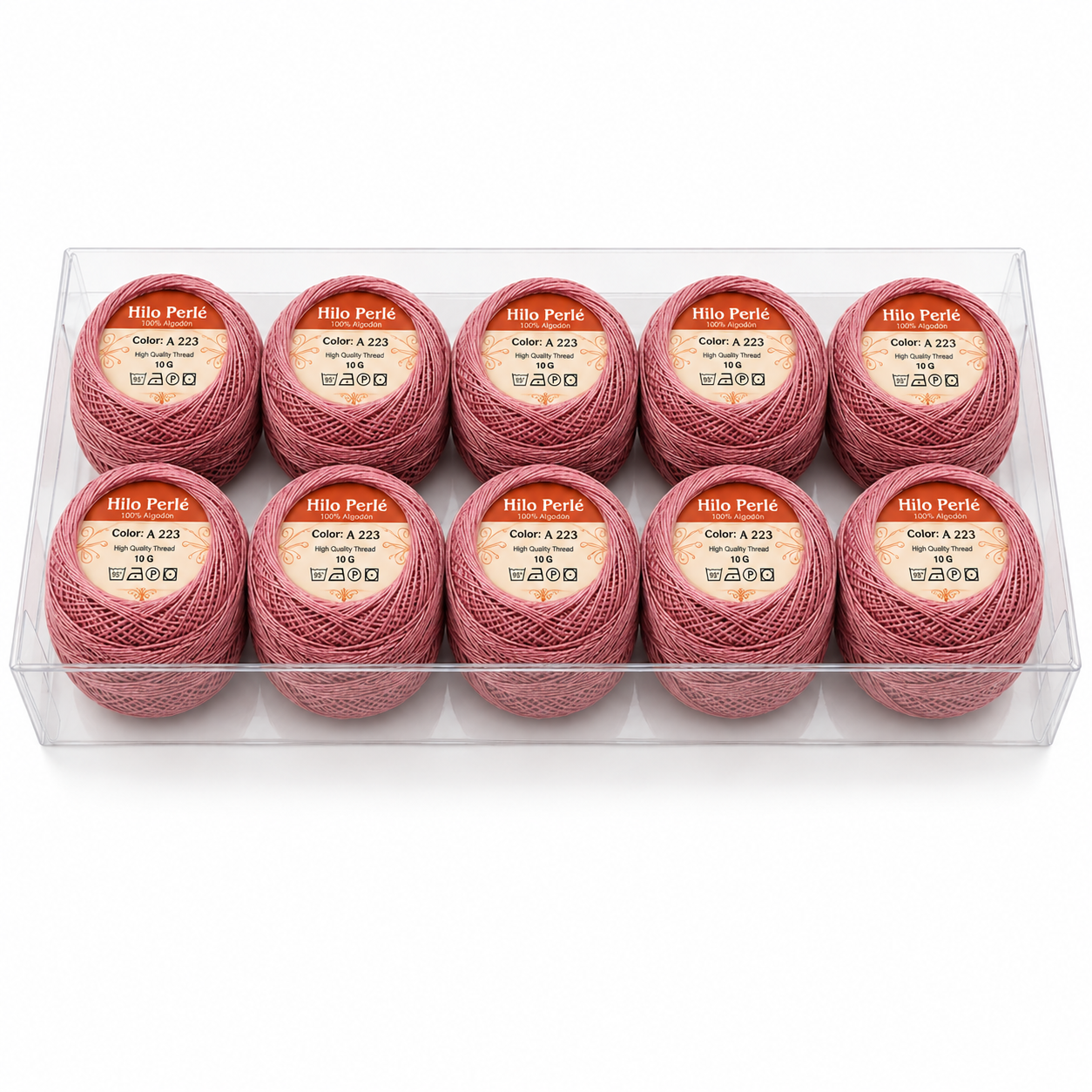 Hilo perlé para bordar #8 100% algodón Color Rosa Medio - 223 - 10 gramos por ovillo (Caja por 10 Ovillos) Hilo perlé para bordar #8 100% algodón Color Rosa Medio - 223 - 10 gramos por ovillo (Caja por 10 Ovillos)