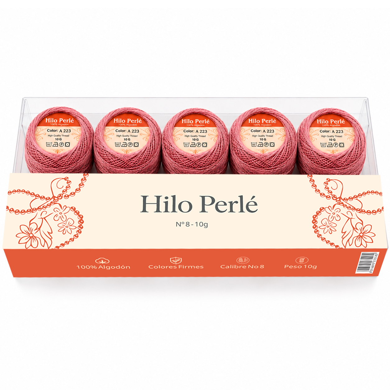 Hilo perlé para bordar #8 100% algodón Color Rosa Medio - 223 - 10 gramos por ovillo (Caja por 10 Ovillos) Hilo perlé para bordar #8 100% algodón Color Rosa Medio - 223 - 10 gramos por ovillo (Caja por 10 Ovillos)