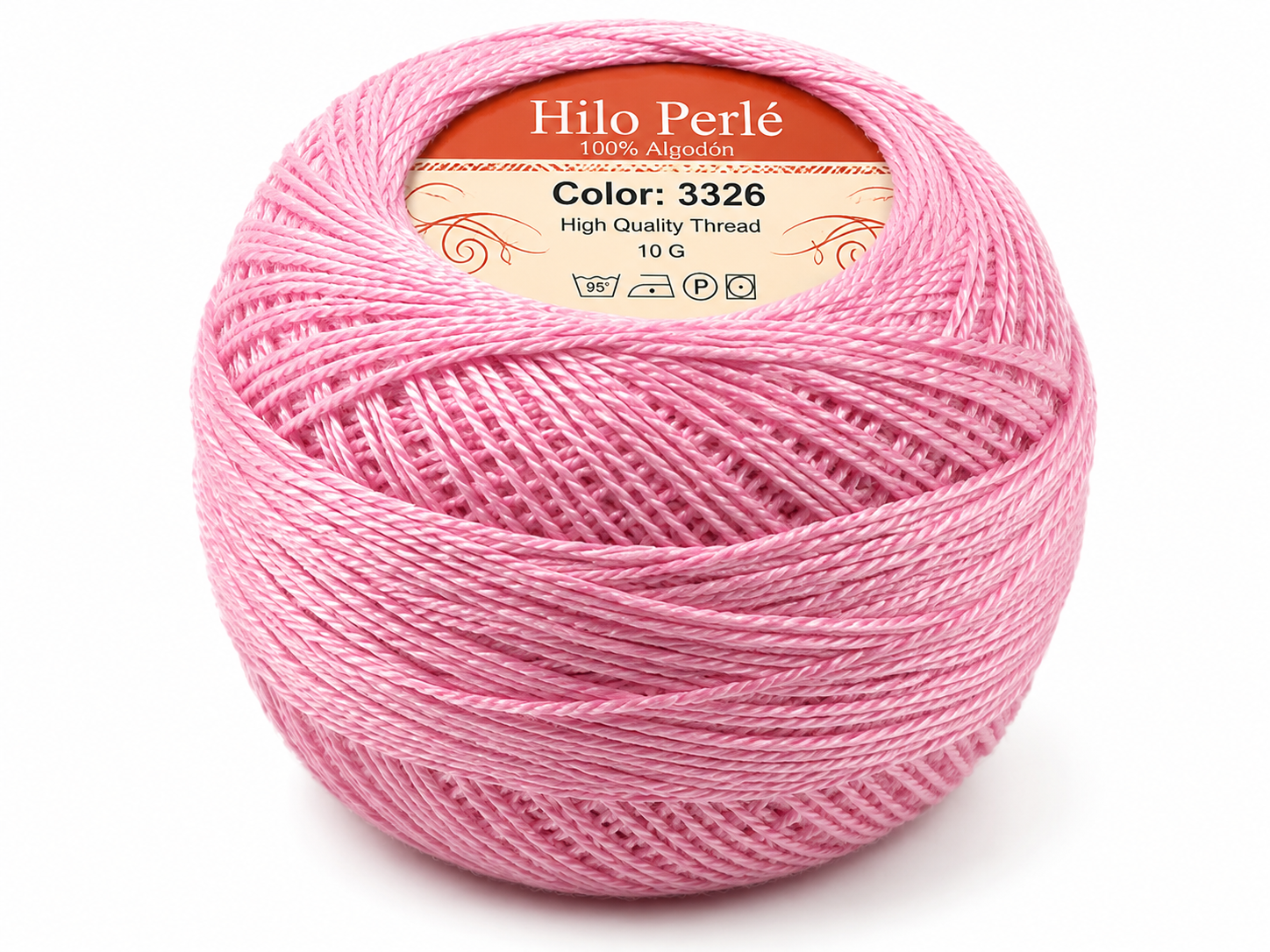 Hilo perlé para bordar #8 100% algodón Color Rosa Claro - 3326 - 10 gramos por ovillo (Caja por 10 Ovillos) Hilo perlé para bordar #8 100% algodón Color Rosa Claro - 3326 - 10 gramos por ovillo (Caja por 10 Ovillos)