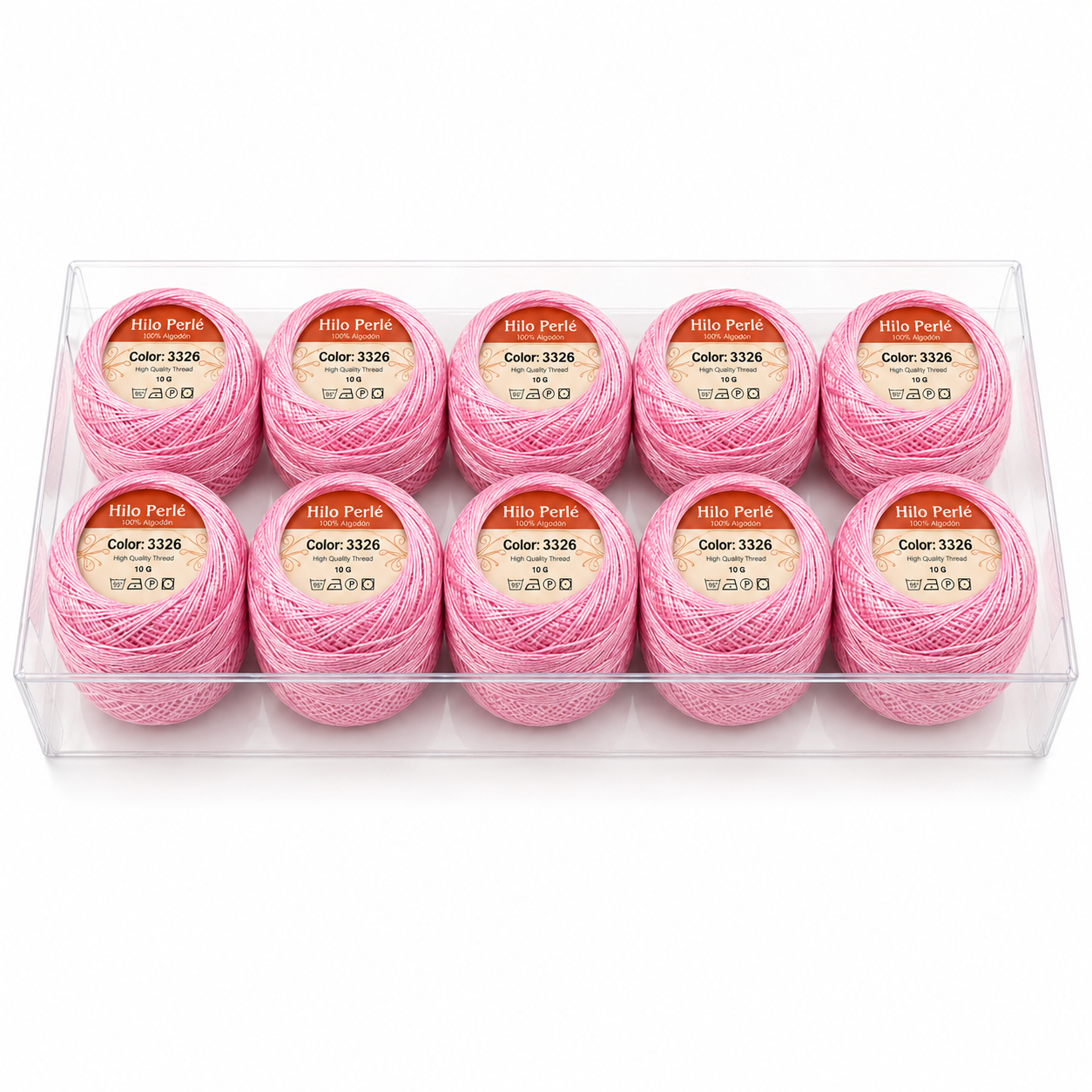 Hilo perlé para bordar #8 100% algodón Color Rosa Claro - 3326 - 10 gramos por ovillo (Caja por 10 Ovillos) Hilo perlé para bordar #8 100% algodón Color Rosa Claro - 3326 - 10 gramos por ovillo (Caja por 10 Ovillos)