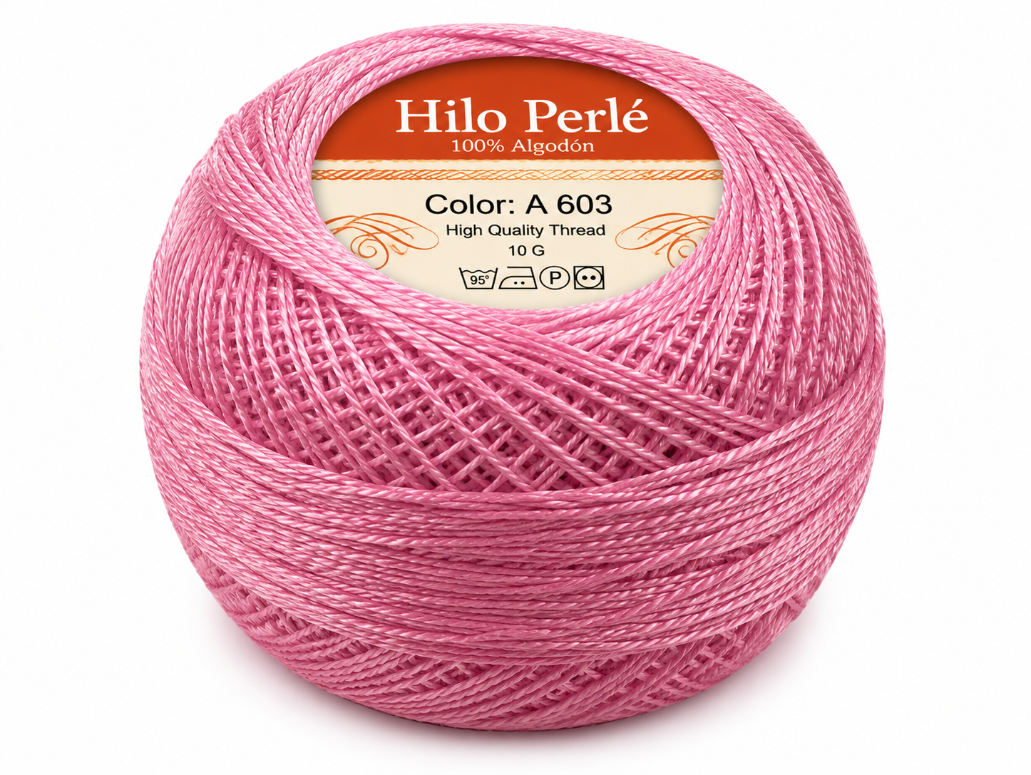 Hilo perlé para bordar #8 100% algodón Color Rosado Claro Medio - 603 - 10 gramos por ovillo (Caja por 10 Ovillos) Hilo perlé para bordar #8 100% algodón Color Rosado Claro Medio - 603 - 10 gramos por ovillo (Caja por 10 Ovillos)