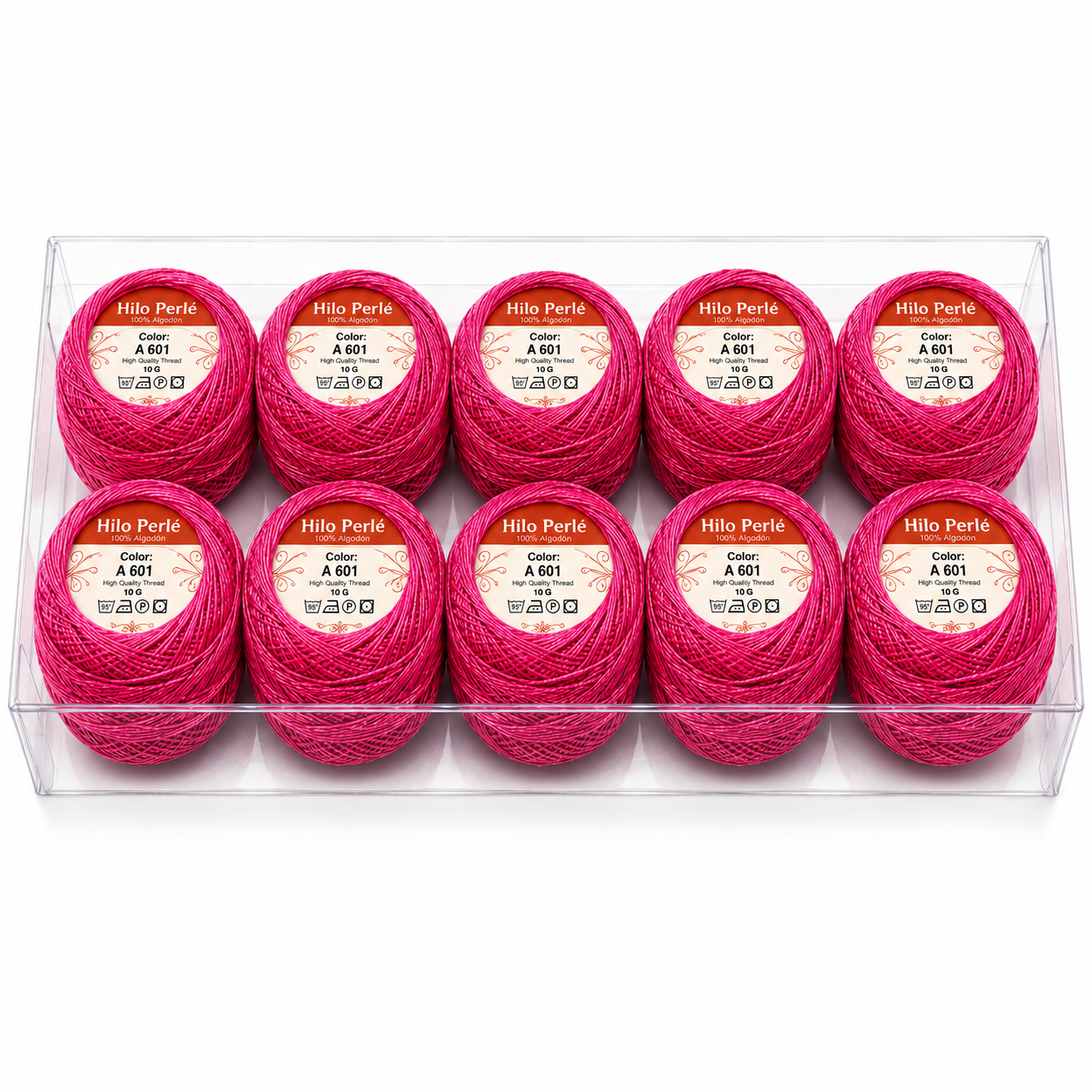 Hilo perlé para bordar #8 100% algodón Color Fucsia oscuro - 601 - 10 gramos por ovillo (Caja por 10 Ovillos) Hilo perlé para bordar #8 100% algodón Color Fucsia oscuro - 601 - 10 gramos por ovillo (Caja por 10 Ovillos)